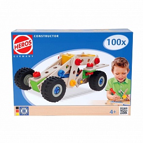 Конструктор Квадроцикл, 4 варианта сборки, 100 деталей (Heros, 39028)